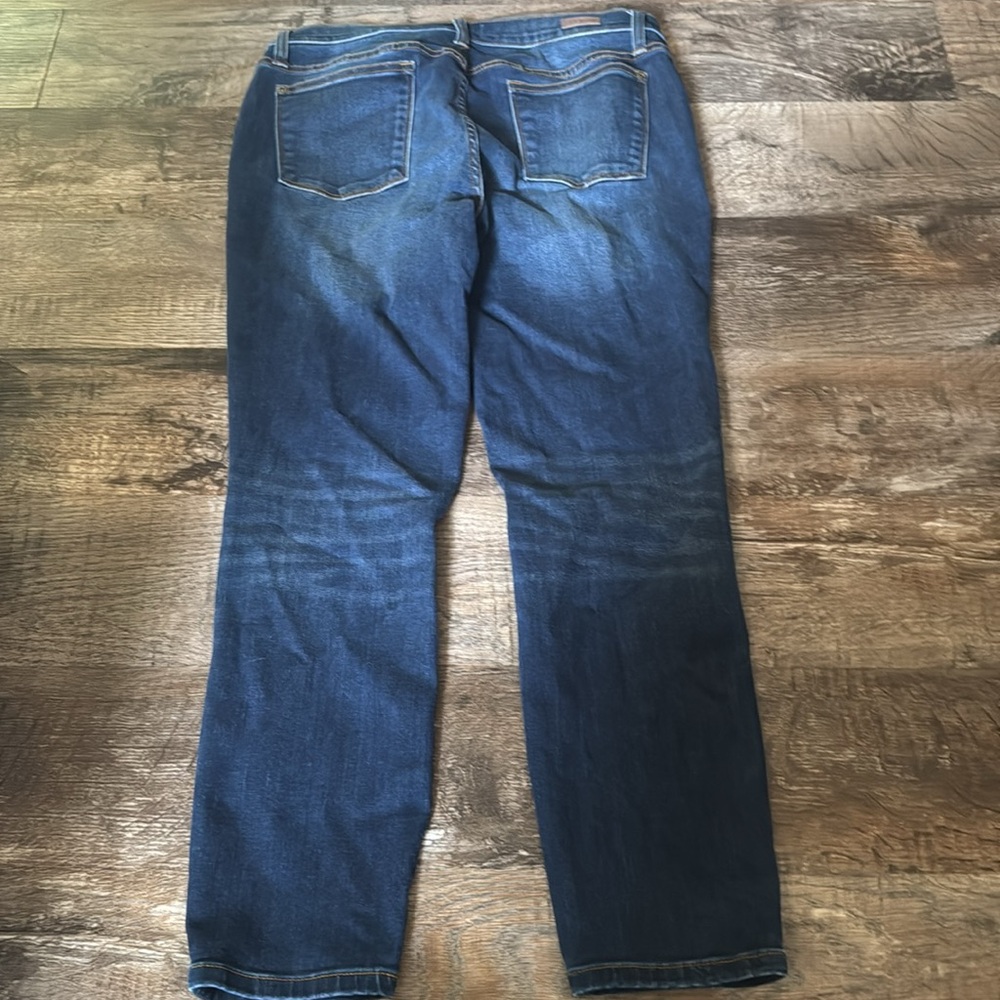 LILA RYAN Solid Blue Ankle Stretch Mid Ride Jeans Size 32 - Picture 7 of 12